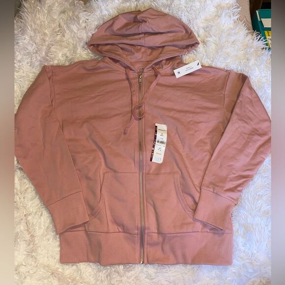 *NWT* Time and Tru Small (4-6) Juniors Dusty Rose Zip Hoodie - Picture 1 of 5